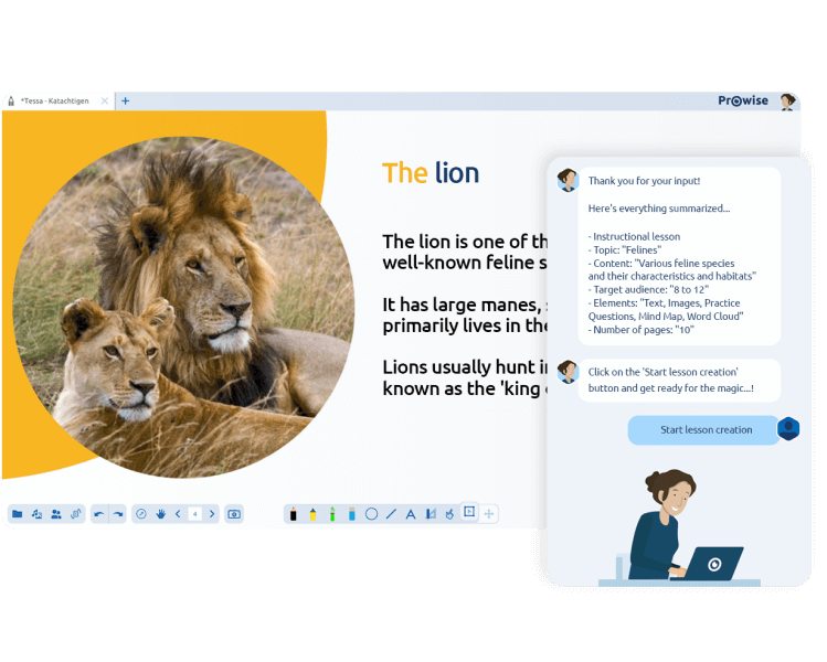 AI Touch Screens 1 AI Touch Screen - Lion Lesson